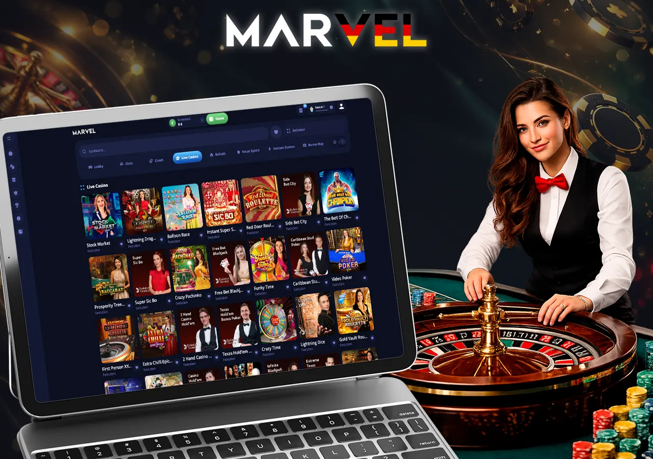 Live-Casino mit Roulette und echten Dealern